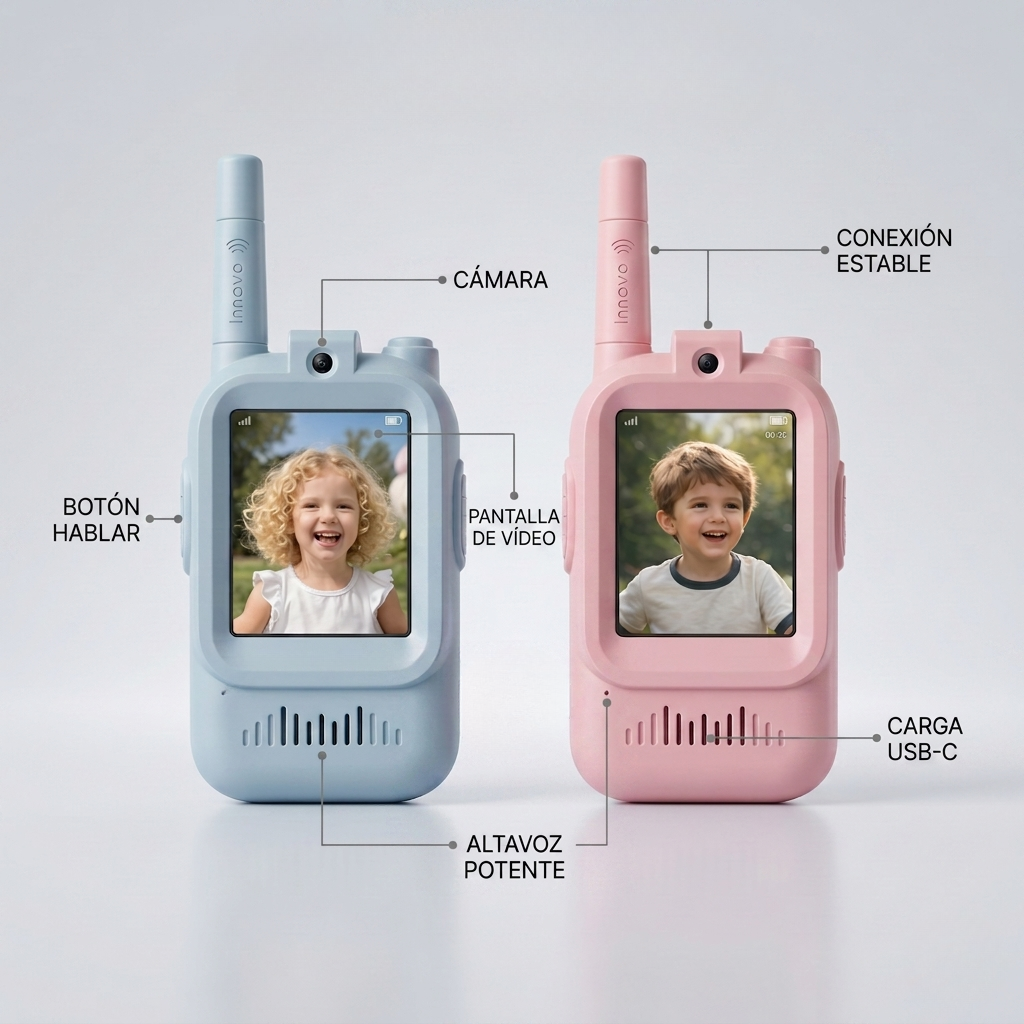 El Walkie Talkie nº1 para mantener seguro y localizado a tus hijos. Pack 2 unidades.